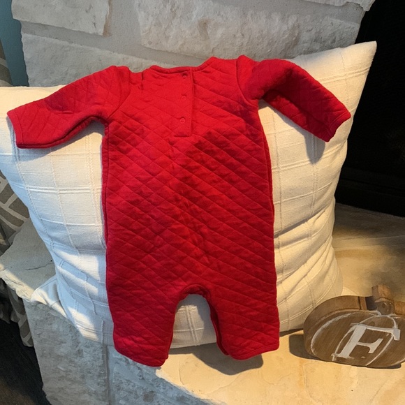 Red baby girl quilted jumper - Picture 3 of 3
